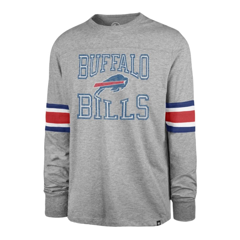 BUFFALO BILLS NAME/LOGO LS TEE-GREY