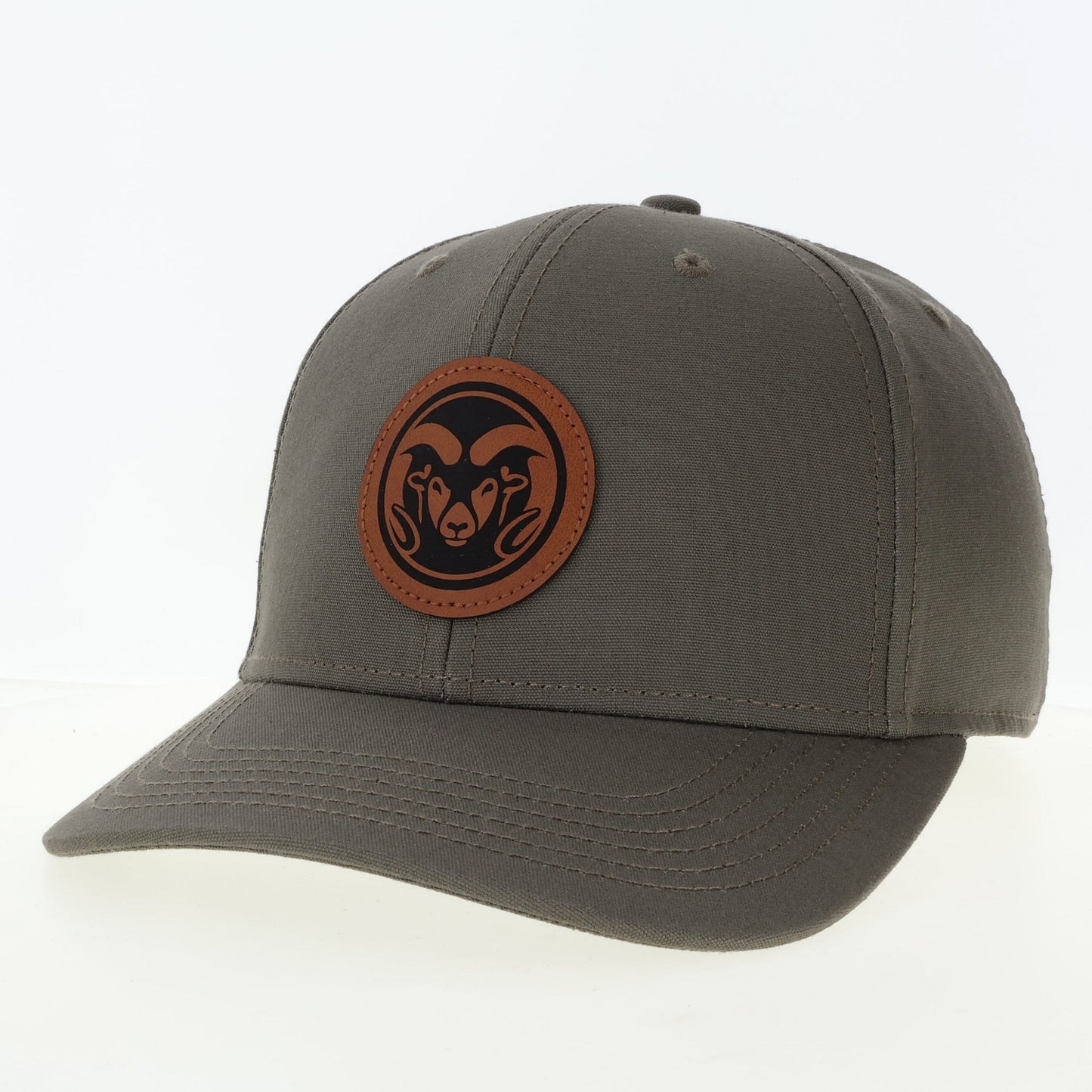 CSU LEATHER PATCH HAT-MOSS