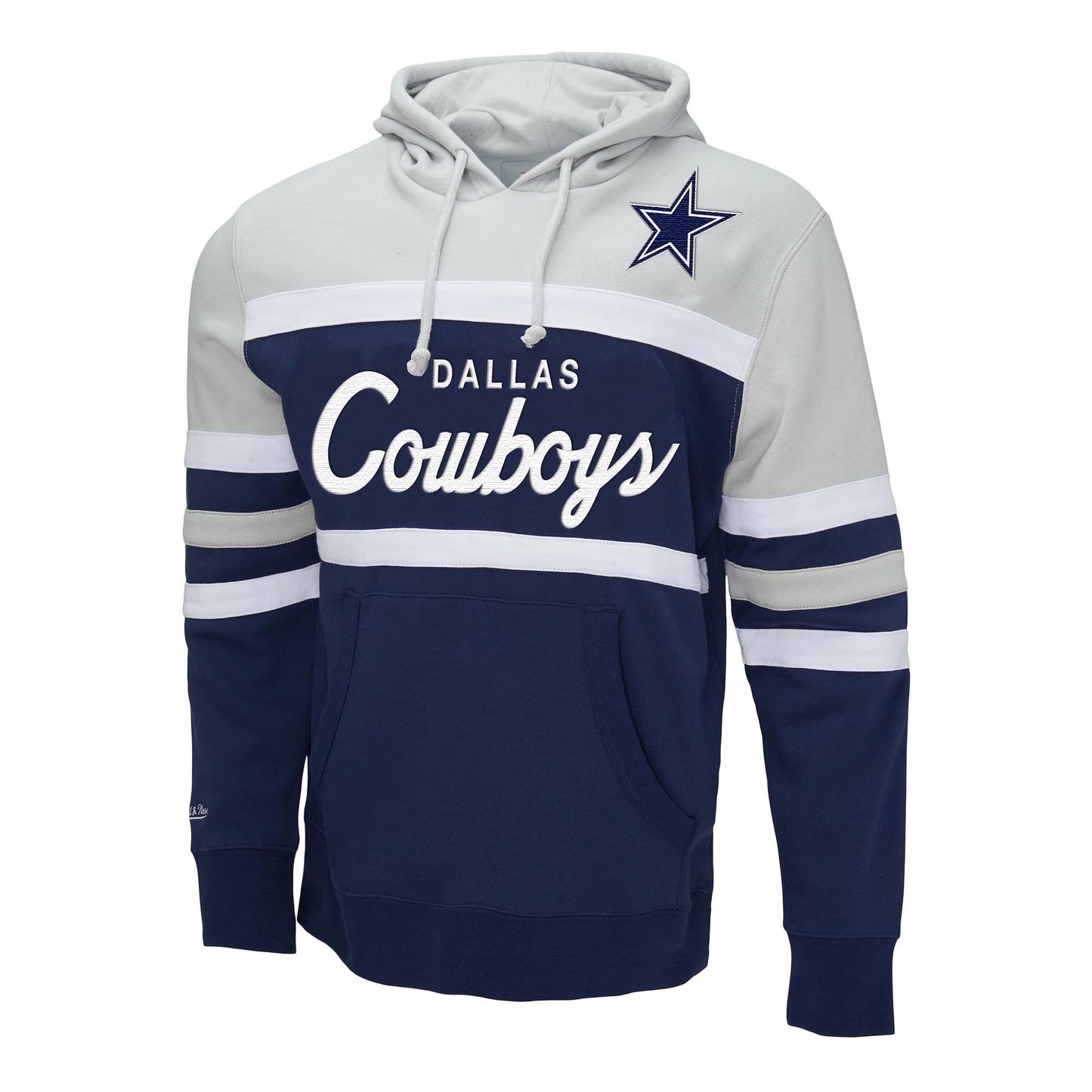 COWBOYS NAME/LOGO/STRIPE HOOD-GRY