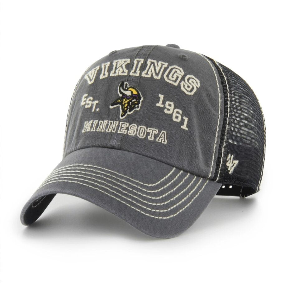 MINNESOTA VIKINGS NAME/LOGO/EST TRUCKER-CHARCOAL