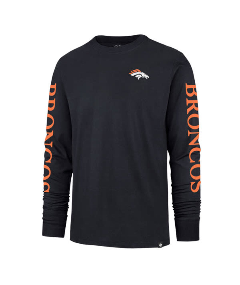 BRONCOS LOGO SLV DECAL LS-NVY