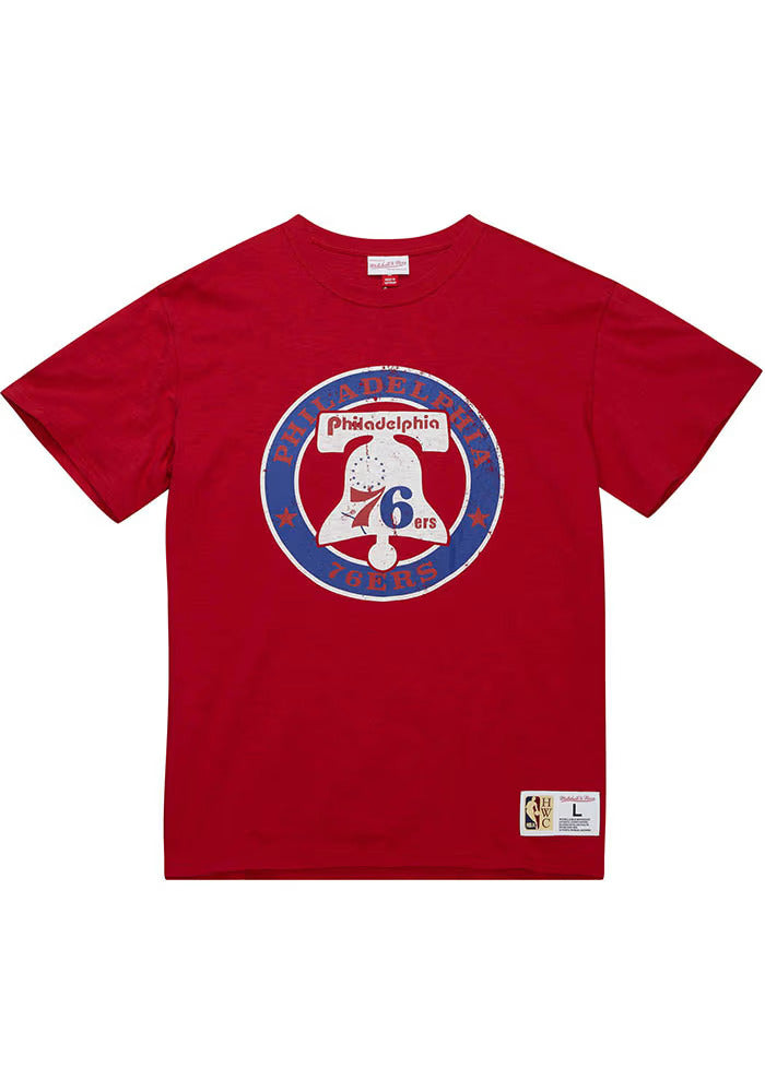 76ERS CIRCLE RETRO LOGO SS-RED