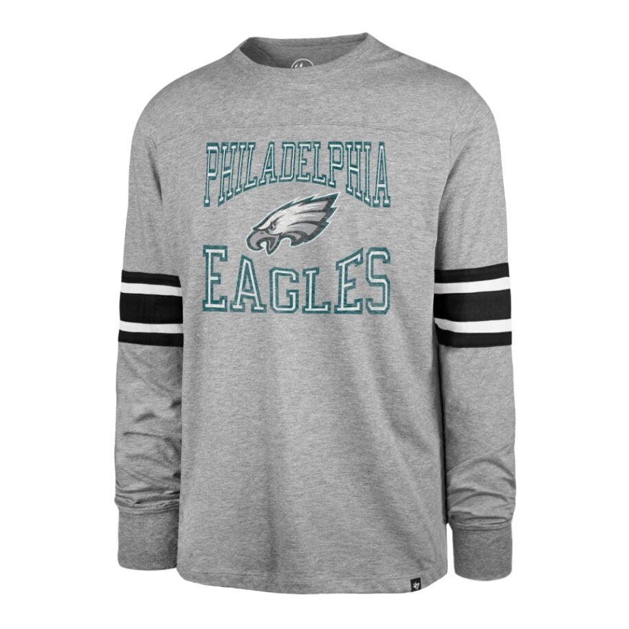 PHILADELPHIA EAGLES NAME/LOGO LS TEE-GREY