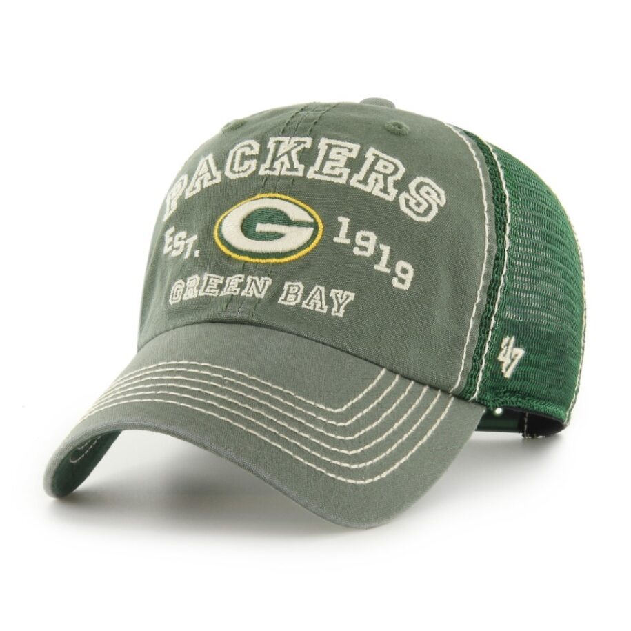 GREEN BAY PACKERS NAME/LOGO/EST TRUCKER-DK GREEN
