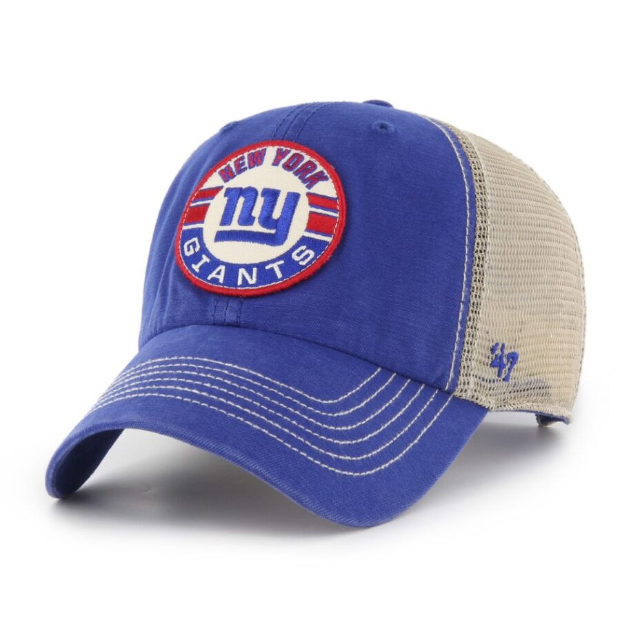 NEW YORK GIANTS CIRCLE PATCH TRUCKER-ROYAL