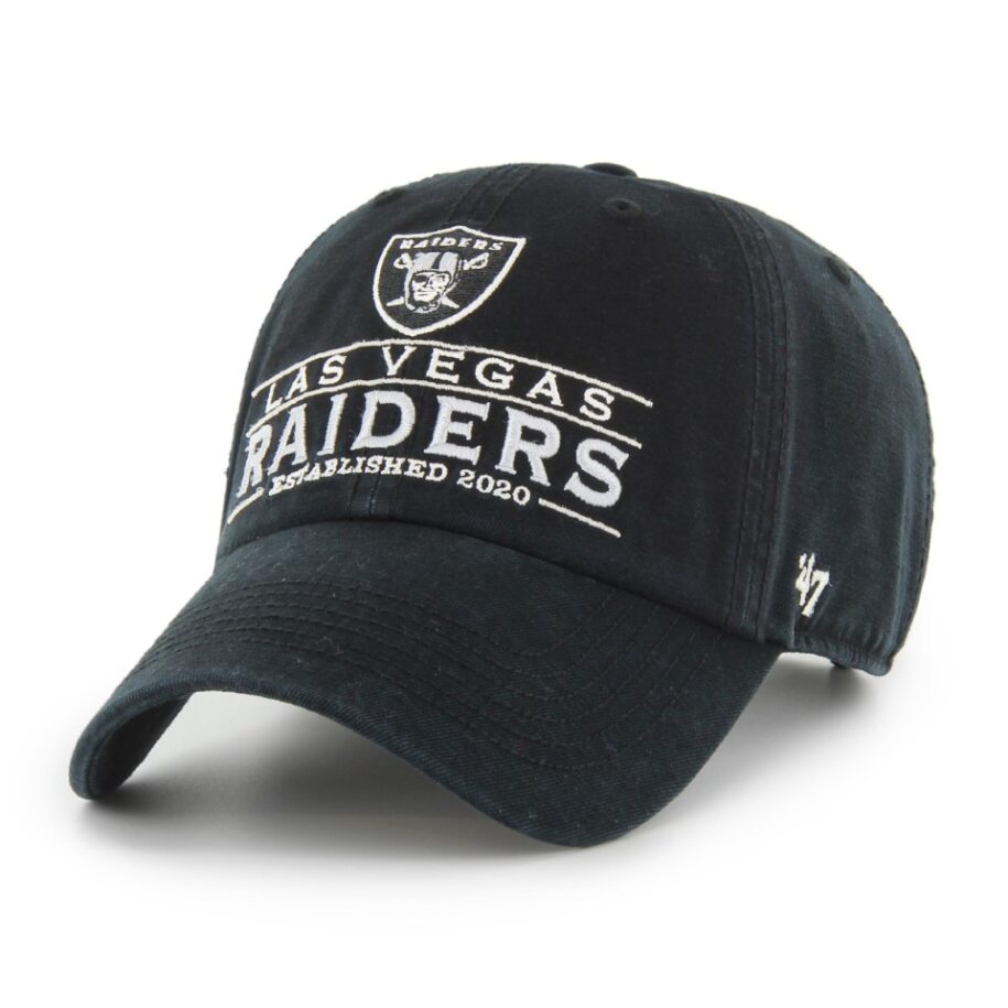 LAS VEGAS RAIDERS NAME/LOGO/EST HAT-BLACK