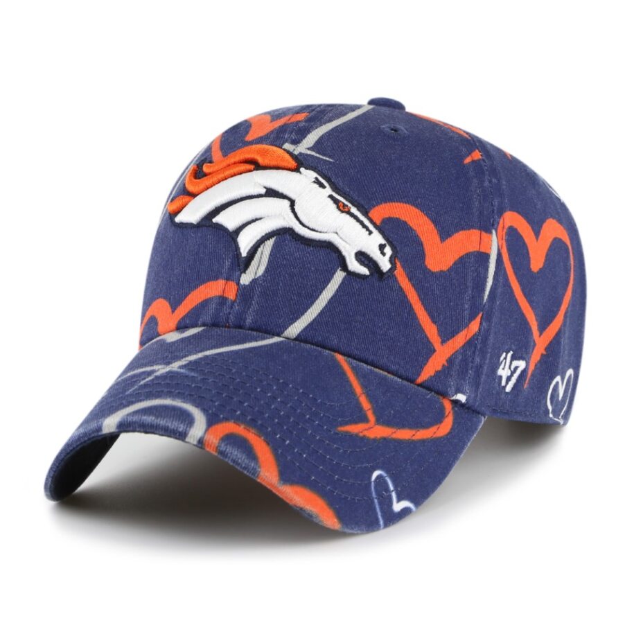 BRONCOS HEART LOGO KIDS YTH-NAVY