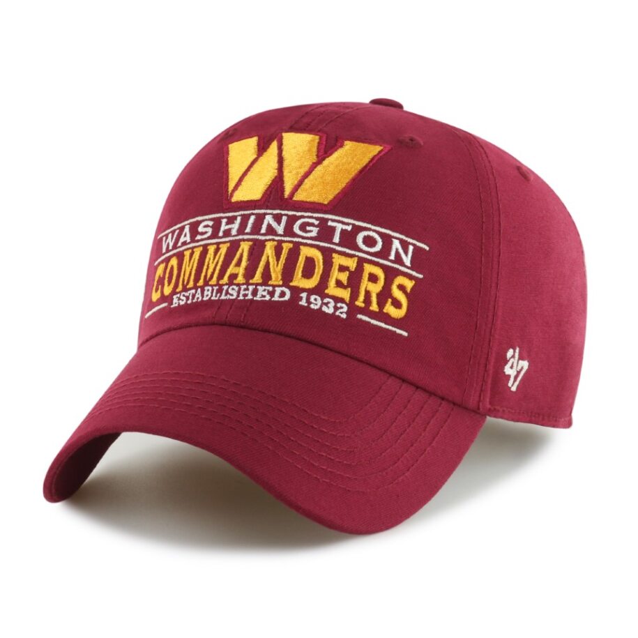 WASHINGTON COMMANDERS NAME/LOGO/EST HAT-RED