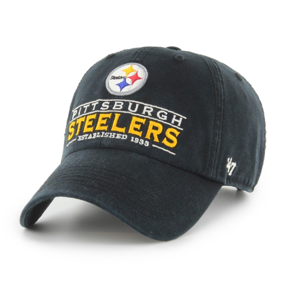 PITTSBURGH STEELERS NAME/LOGO/EST HAT-BLACK