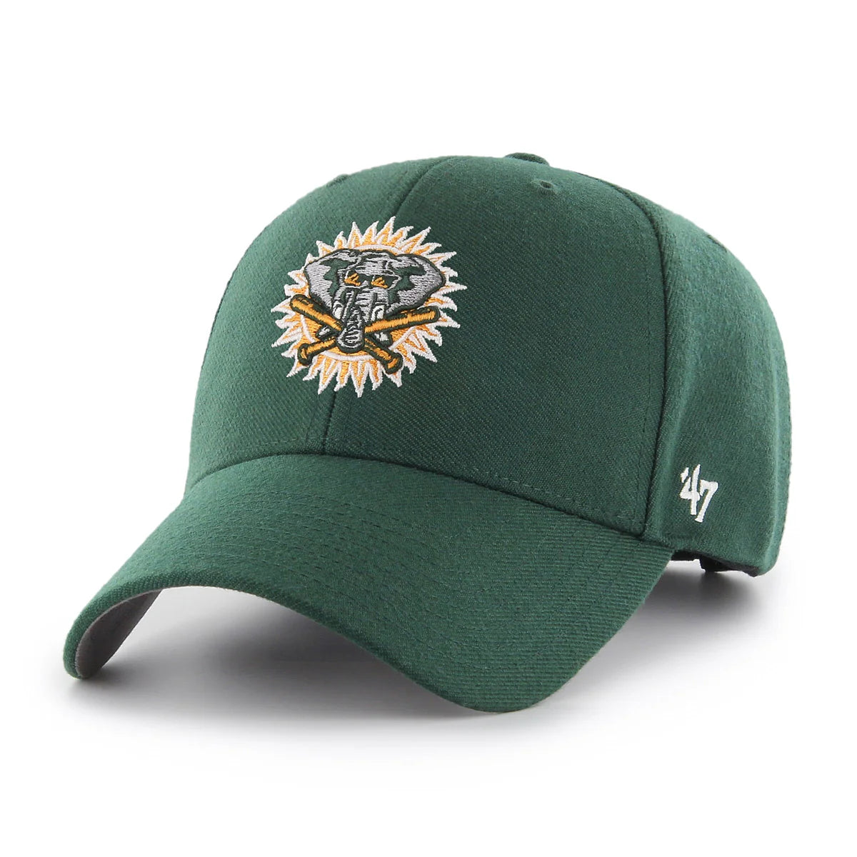 A'S ELEPHANT LOGO HAT-GRN