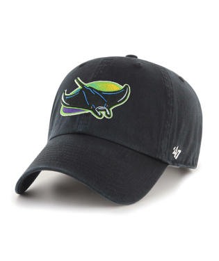 RAYS RETRO LOGO HAT-BLK