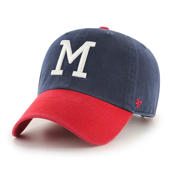 ATLANTA BRAVES 'M' LOGO TWO-TONE HAT-NVY/RED