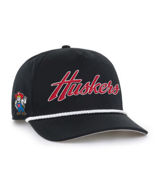 NEBRASKA SCRIPT ROPE HAT-BLK