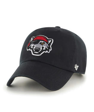 ERIE SEAWOLVES LOGO HAT-BLK