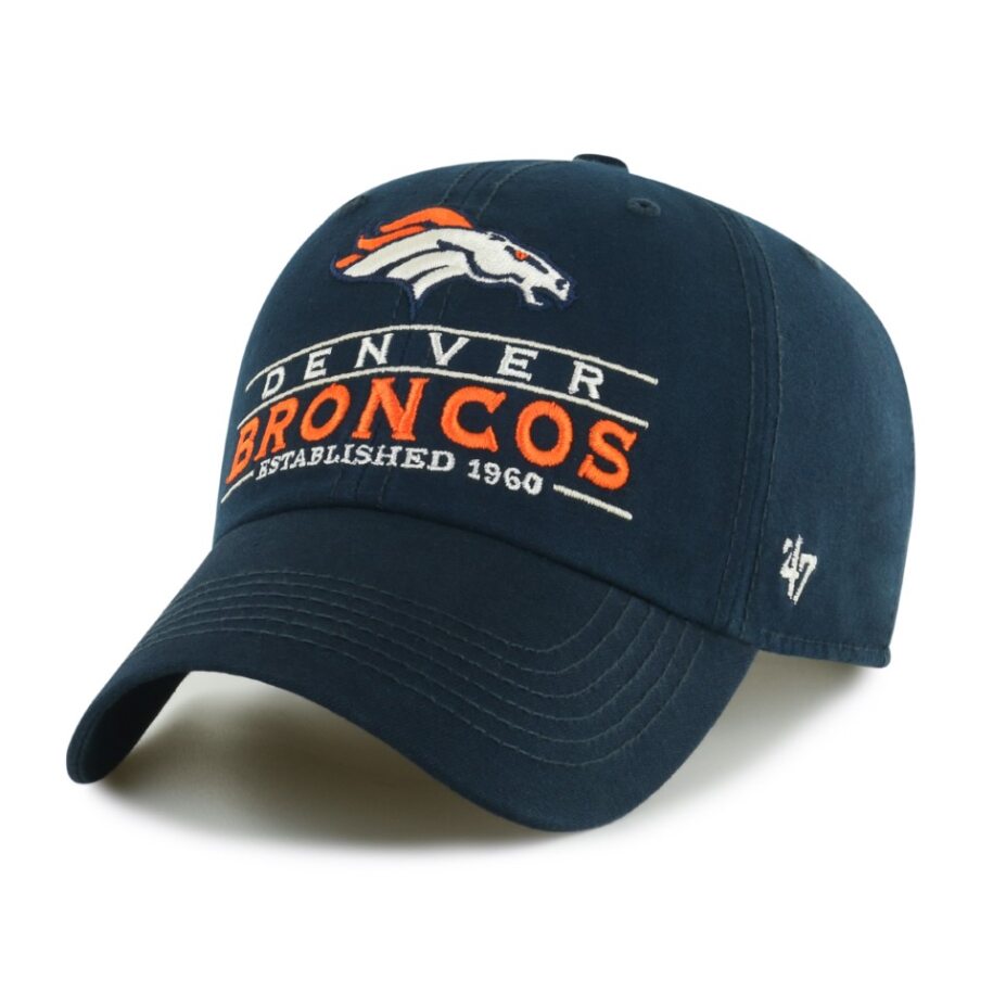 DENVER BRONCOS NAME/LOGO/EST HAT-NAVY