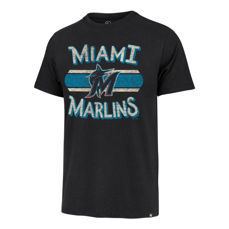 MIAMI MARLINS NAME/LOGO SS TEE-BLACK