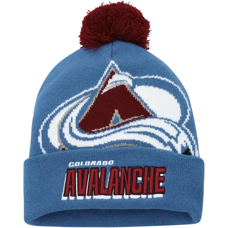 AVALANCHE EMBOSS NAME KNIT HAT-BLUE : ONE SIZE