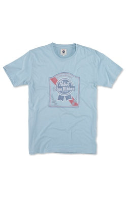 PABST FADED LOGO SS-BLUE