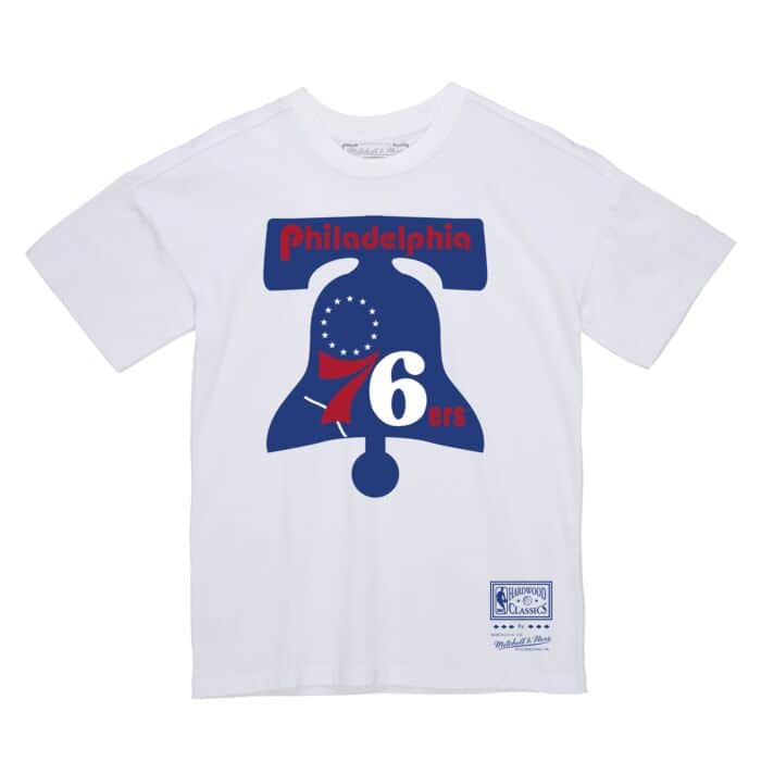 76ERS BELL LOGO SS-WHITE
