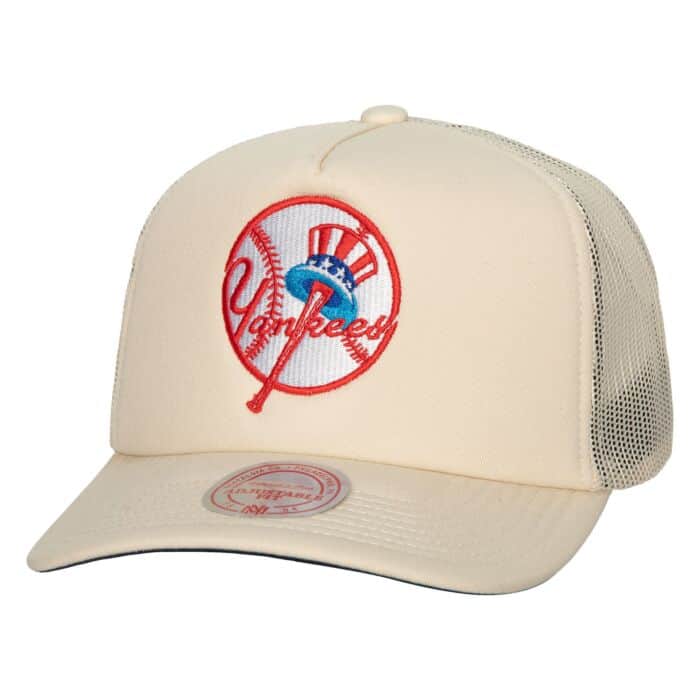NEW YORK YANKEES RETRO LOGO TRUCKER-OFF WHITE