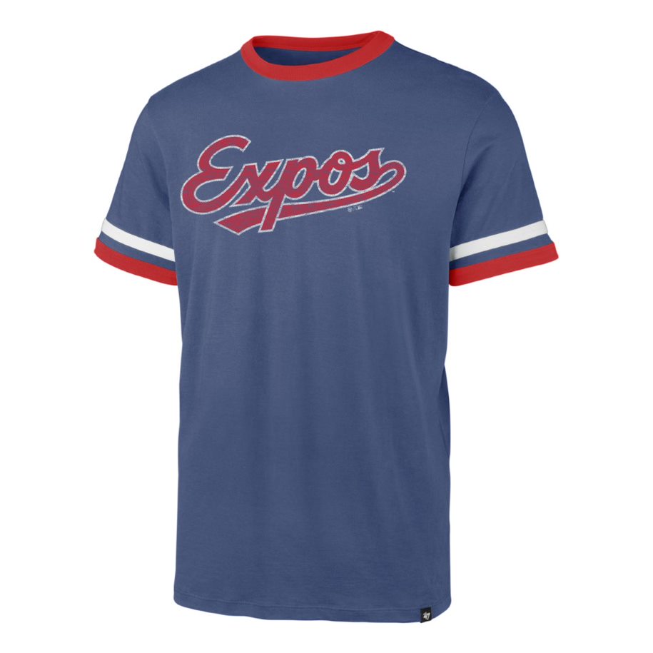 MONTREAL EXPOS NAME RINGER SS TEE-CADET BLUE