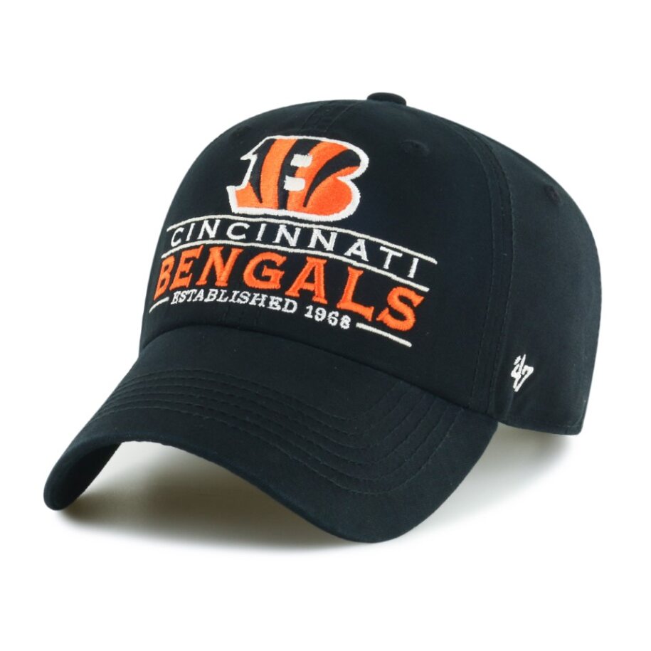 CINCINNATI BENGALS NAME/LOGO/EST HAT-BLACK
