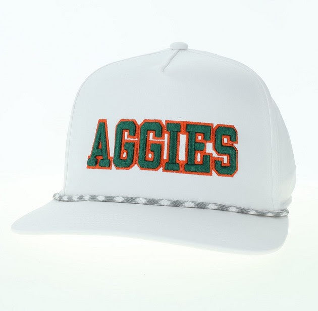 CSU 'AGGIES' ROPE HAT-WHI