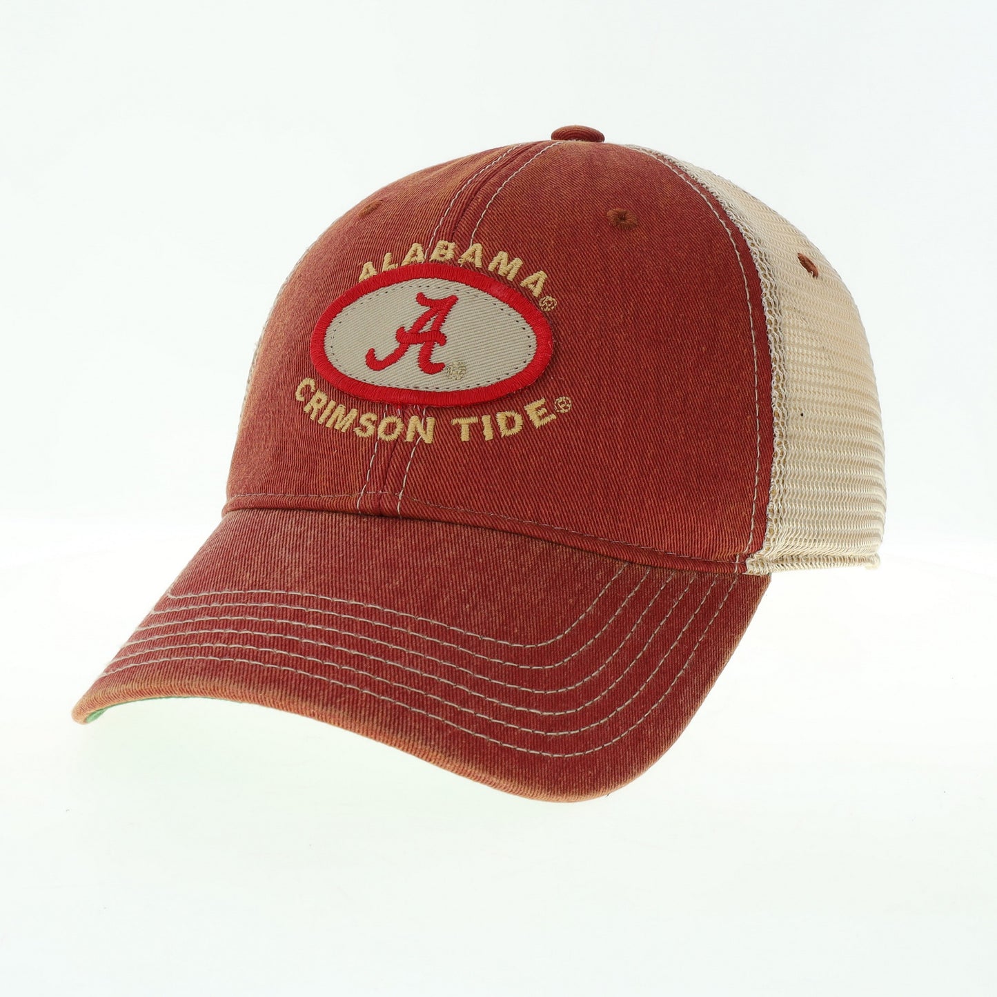 ALABAMA CRIMSON TIDE OVAL PATCH TRUCKER HAT - RED