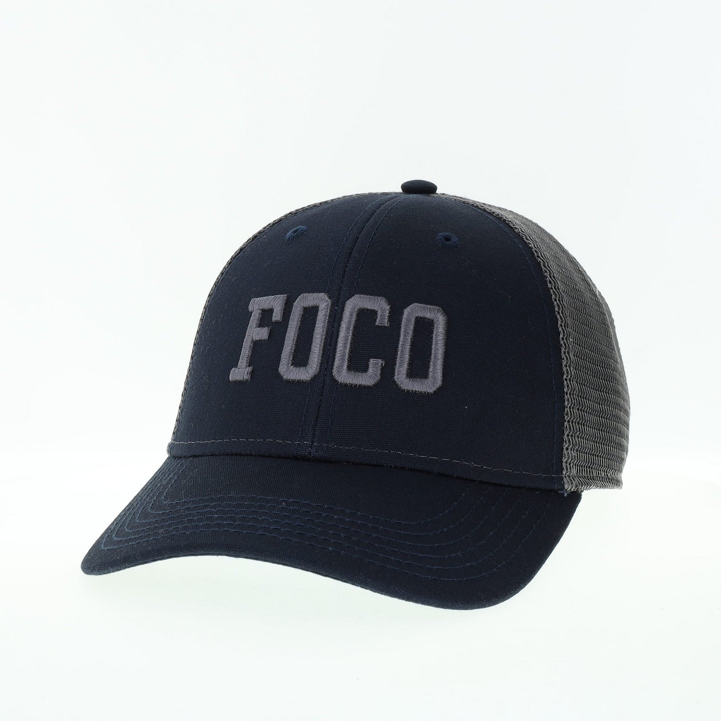 FORT COLLINS COLORADO 'FOCO' TRUCKER HAT - GREY/NAVY