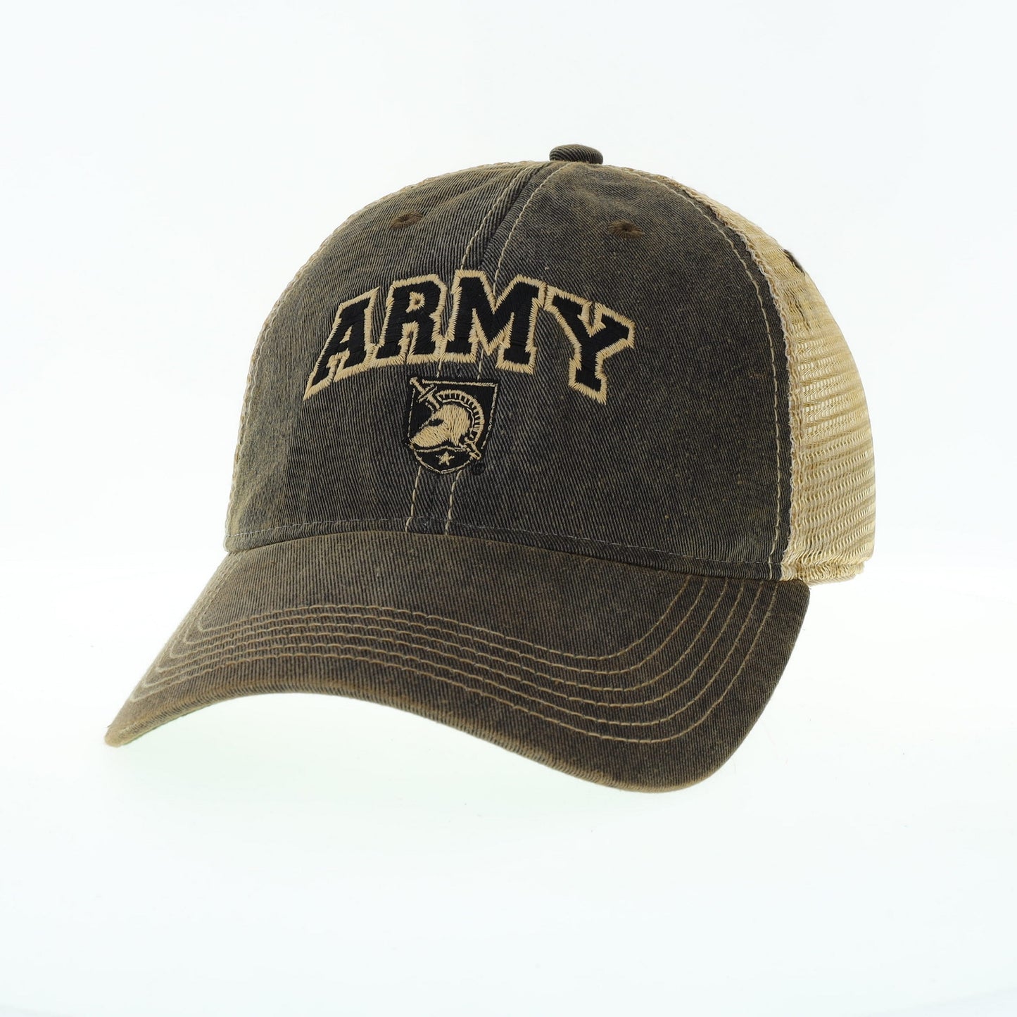ARMY BLACK KNIGHTS NAME & LOGO TRUCKER HAT - BLACK