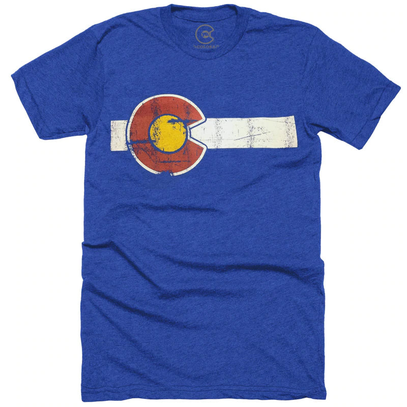 COLORADO FLAG TEE - ROYAL