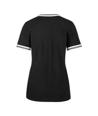 COLORADO ROCKIES LEFT CHEST LOGO WOMEN'S TEE - BLACK