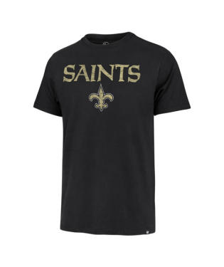 NEW ORLEANS SAINTS NAME & LOGO TEE - BLACK