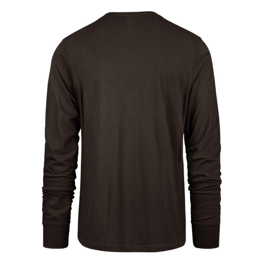 CLEVELAND BROWNS NAME/LOGO LS TEE - BROWN