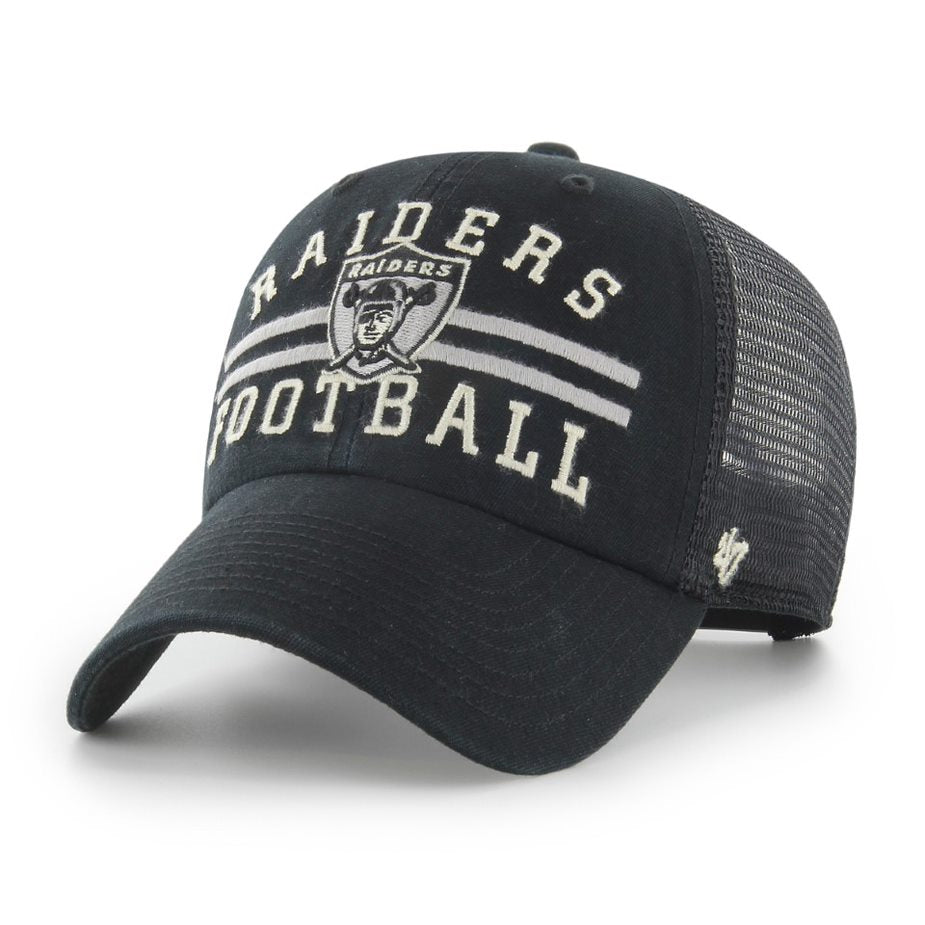 LAS VEGAS RAIDERS STRIPE TRUCKER HAT - BLACK