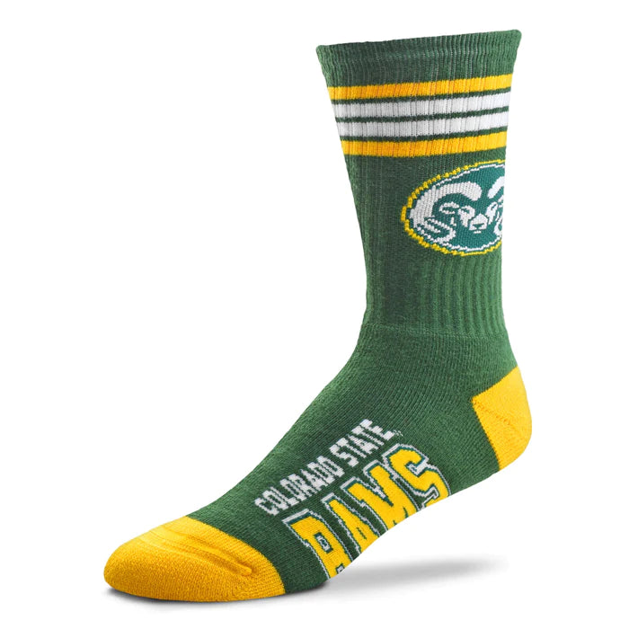 CSU RAMS STRIPED NAME/LOGO SOCKS