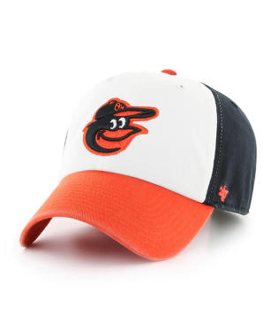 BALTIMORE ORIOLES LOGO HAT - WHITE/BLACK
