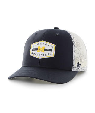 MICHIGAN WOLVERINES TRUCKER HAT - NAVY
