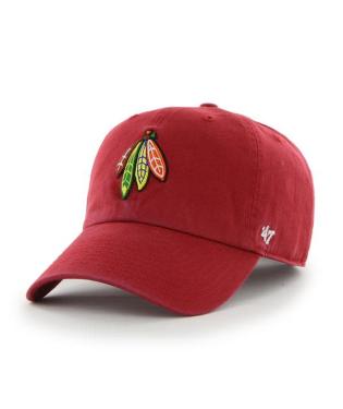CHICAGO BLACKHAWKS FEATHER LOGO HAT - RED