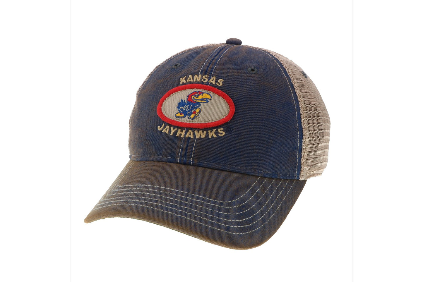 KANSAS OVAL PATCH TRUCKER – BLUE