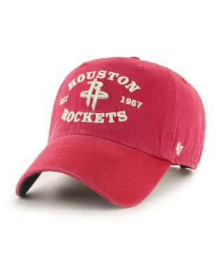HOUSTON ROCKETS NAME & LOGO HAT - RED