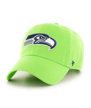 SEATTLE SEAHAWKS LOGO HAT - LIME