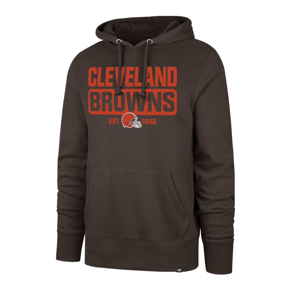CLEVELAND BROWNS NAME,LOGO,EST HOOD - BROWN