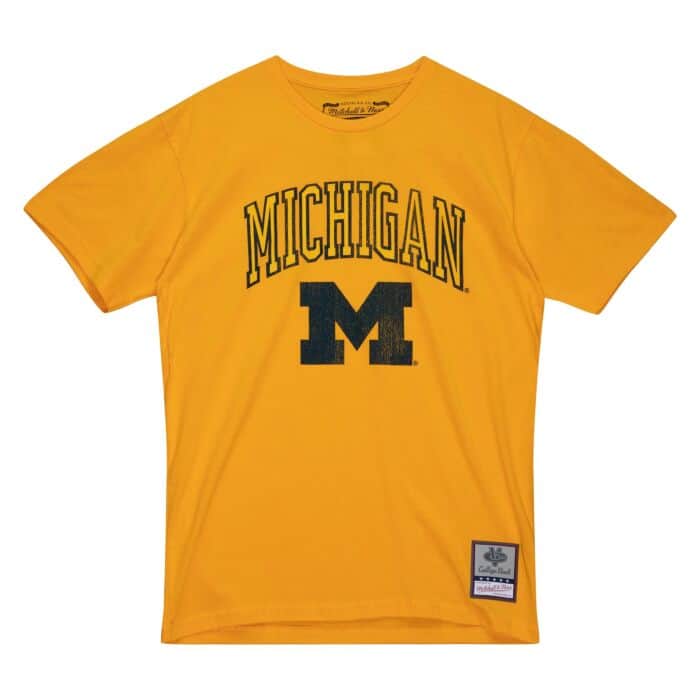 MICHIGAN WOLVERINES NAME&LOGO TEE - GOLD