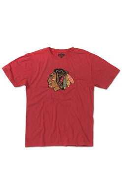 CHICAGO BLACKHAWKS LOGO TEE - RED