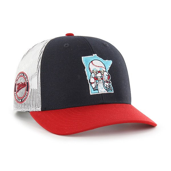 MINNESOTA TWINS RETRO LOGO TRUCKER HAT W/ SIDE PATCH