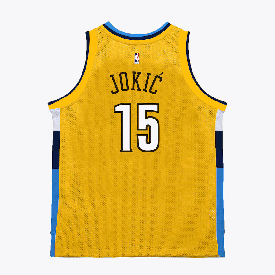 NUGGETS #15 JOKIC JERSEY-YEL