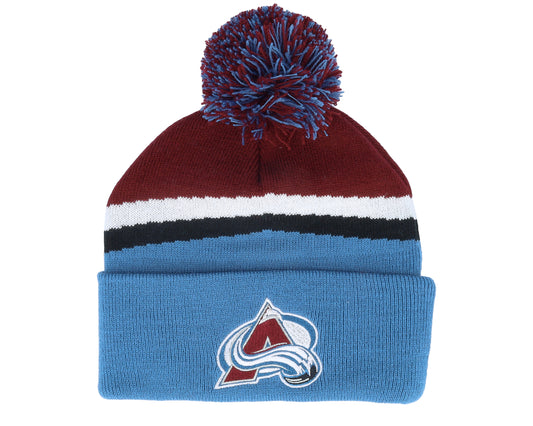 AVALANCHE STRIPE/LOGO KNIT HAT-BLU/MAR