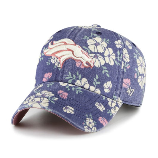 DENVER BRONCOS FLORAL LOGO LADIES HAT-NAVY