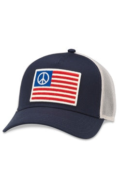PEACE USA FLAG TRUCKER-NVY
